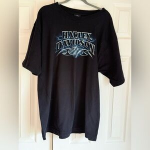 Vintage 100% Cotton Black Harley Davidson T-Shirt. 2XL. Excellent Condition.